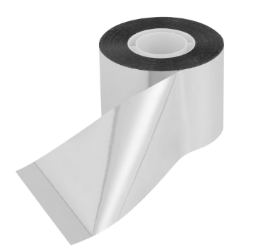 Premium polypropylene aluminium tape with an aluminium coating, suitable for use in both cool and warm conditions. Intended for joining laminate foils and sealing insulation materials. Available as 50, 75 and 100 mm wide × 100 m rolls in webshop pack formats; TPS Pack also lists 50 m lengths elsewhere.